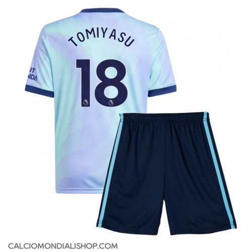 Maglie da calcio Arsenal Takehiro Tomiyasu #18 Terza Maglia Bambino 2024-25 Manica Corta (+ Pantaloni corti)